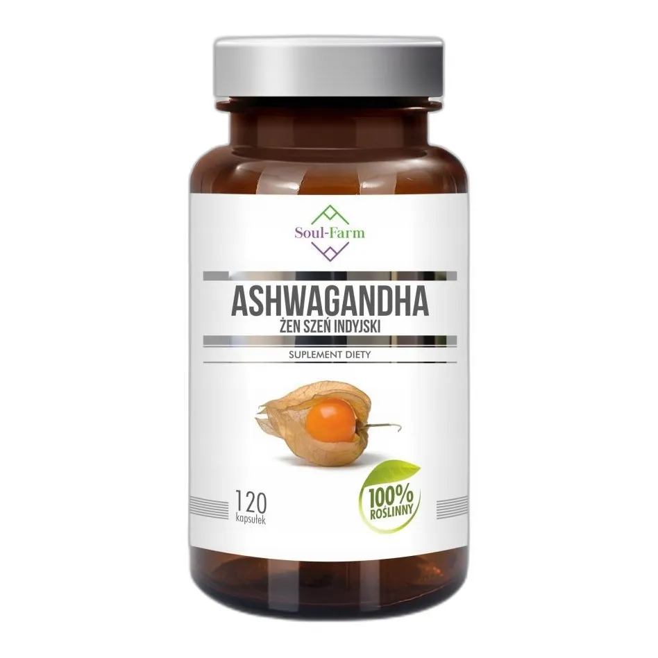 ASHWAGANDHA ekstrakt 4:1, 120 kapsułek PREMIUM / Soul-Farm — zdjęcie 1