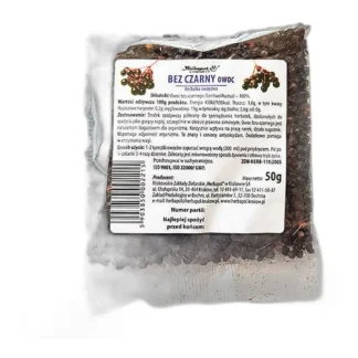 Suszone owoce czarnego bezu w opakowaniu 50 gramów — zdjęcie 1