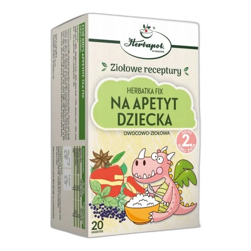 NA APETYT DZIECKA Herbata ziołowa Herbapol 20x2g — zdjęcie 1