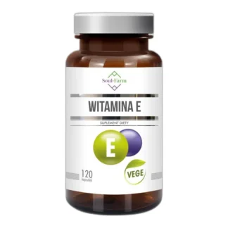 WITAMINA E 250mg / 120 kapsułek — SPLEMENT DIETY PREMIUM SOUL-FARM — zdjęcie 1