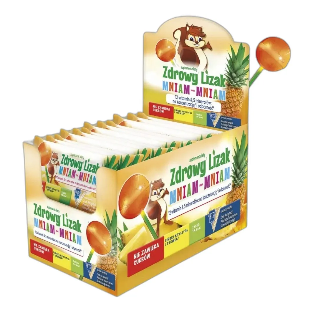 Zdrowy lizak ananas Starpharma Mniam-Mniam 40 szt. — zdjęcie 1